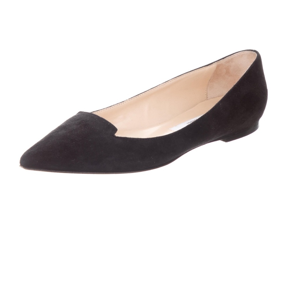 Jimmy Choo Black Suede Flats